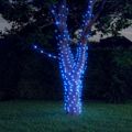 vidaXL Solárne svetlá 2 ks 2x200 LED modré vnútorné vonkajšie