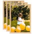 vidaXL Fotorámiky na stenu alebo stôl 3 ks bledý dub 59,4x84 cm