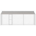 vidaXL Klietka pre psa s strechou Strieborná 600 x 200 x 256 cm