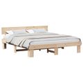 vidaXL Rám postele Hnedá 200 x 200 cm Masívne borovicové drevo