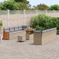 vidaXL Súprava záhradných pohoviek 12 pcs Beige a svetlo šedá