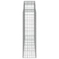 vidaXL Oblúkové gabionové koše 2 ks 200x50x140/160 cm pozink. železo