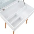 vidaXL Toaletný stolík so zrkadlom MDF 60x40x75 cm