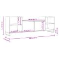 vidaXL TV skrinka hnedý dub 160x35x40 cm spracované drevo