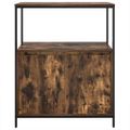 vidaXL Kúpeľňová skrinka s policami dub dymový 76,5x35x95 cm