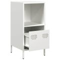 vidaXL Komoda biela 35x39x73,5 cm oceľ valcovaná za studena