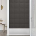 vidaXL Nástenné panely 12 ks tmavosivé 30x30 cm látkové 1,08 m²
