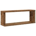 vidaXL Nástenné police 4 ks, staré drevo 60x15x23 cm, kompozitné drevo