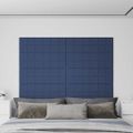 vidaXL Nástenné panely 12 ks modré 90x30 cm látka 3,24 m²