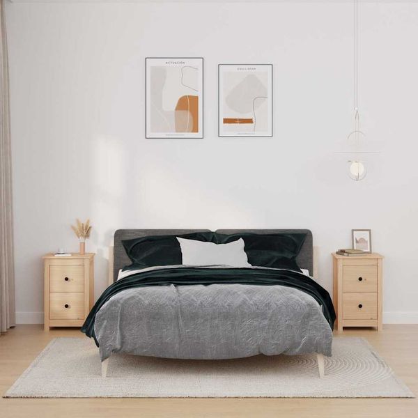 vidaXL Nočné stolíky 2 ks 40x35x61,5 cm masívne borovicové drevo