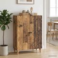 vidaXL Servírovacia skriňa Staré drevo 66 x 34,5 x 90 cm