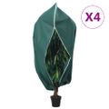 vidaXL Flísové kryty na rastliny so zipsom 4 ks 70 g/m² 3,14x2,5 m