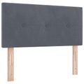 vidaXL Posteľ boxspring s matracom Tmavosivá 100 x 200 cm Zamat