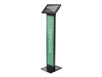 Montážna sada (kryt, stojan) - pre tablet - brandovateľný - uzamykateľný - kov - čierna - veľkosť obrazovky: 11" - podlahové prevedenie - pre Apple 11-palcový iPad Pro (M4)