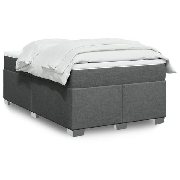 vidaXL Boxspring posteľ s matracom tmavosivý 120x200 cm látka