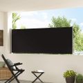 vidaXL Zaťahovacia bočná markíza na terasu 100x314 cm, čierna