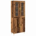 vidaXL Highboard 2 ks Staré drevo 69,5 x 34 x 180 cm Kompozitné drevo