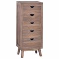 vidaXL Komoda s 5 zásuvkami 40x30x100 cm teakový masív