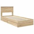 vidaXL Úložná posteľ Sonoma dub 90 x 190 cm Kompozitné drevo