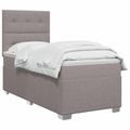 vidaXL Posteľ boxspring s matracom Sivohnedá 90 x 190 cm Látka