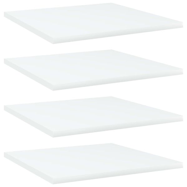 vidaXL Prídavné police 4 ks, biele 40x40x1,5 cm, kompozitné drevo
