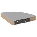vidaXL Plávajúce rohové police 2 ks, sivé 25x25x3,8 cm, MDF