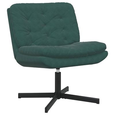 vidaXL Otočné relaxačné kreslo Tmavozelená 63 x 75 x 76 cm Zamat