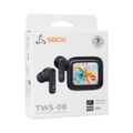 SBOX EB-TWS08-B, Bluetooth slúchadlá, čierne