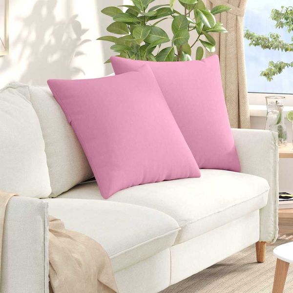 vidaXL Vankúše na pohovku 2 pcs Ružová 80 x 80 cm látka