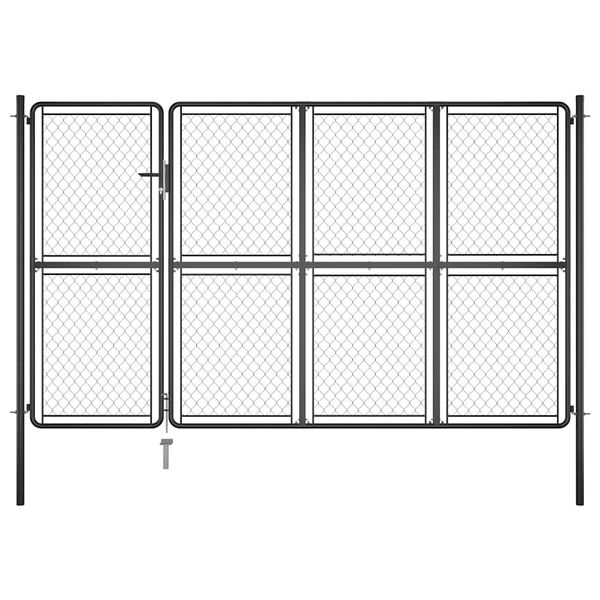 vidaXL Záhradná brána z ocele 350x200 cm antracitová