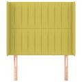 vidaXL Čelo postele so záhybmi zelené 103 x 16 x 118/128 cm látka