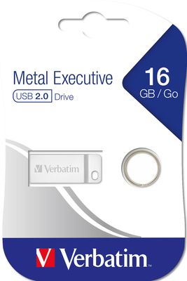 VERBATIM Store 'n' Go Metal Executive 16GB USB 2.0 stříbrná 98748