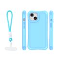 Puzdro Safepop s popruhom pre iPhone 15 6,1" modrá