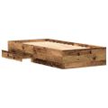 vidaXL Rám postele Staré drevo 100 x 200 cm Kompozitné drevo