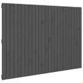 vidaXL Nástenné čelo postele sivé 159,5x3x110 cm masívna borovica