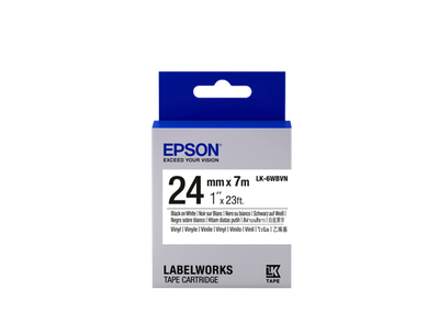 Náplň do pásky Epson LK-6WBVN Vinyl, Čierna/Biela 24 mm / 7m