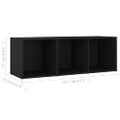 vidaXL TV skrinky 3 ks čierne 107x35x37 cm drevotrieska