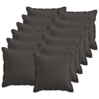 vidaXL Poťah na podložku 12 pcs HOUTEN Tmavosivá 45 x 45 cm