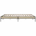 vidaXL Posteľný rám dub sonoma 200x200 cm kompozitné drevo a kov