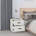 vidaXL Nočný stolík biely 40x34x45 cm masívne borovicové drevo