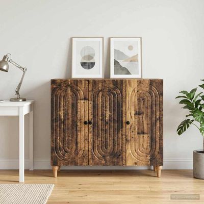 vidaXL Servírovacia skriňa Staré drevo 89 x 34,5 x 80 cm