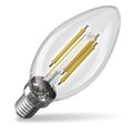 LED žiarovka Filament sviečka A CLASS / E14 / 3,8 W (60 W) / 806 lm / teplá biela