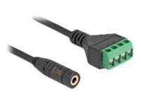 Kábel stereo jack samica 3,5 mm 4-pinový na