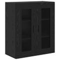 vidaXL Highboard 2 ks Čierny dub 69,5 x 34 x 180 cm Kompozitné drevo