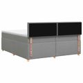 vidaXL Posteľ boxspring s matracom Svetlosivá 200 x 200 cm Látka