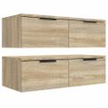 vidaXL Nástenné skrinky 2 ks dub sonoma 68x30x20 cm spracované drevo