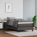 vidaXL Posteľný rám s boxspringom sivý 90x190 cm umelá koža