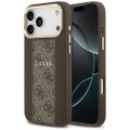 Puzdro Guess pre iPhone 17 Pro Max HC MAGSAFE PU S/ 4G PU STRIPE hnedé
