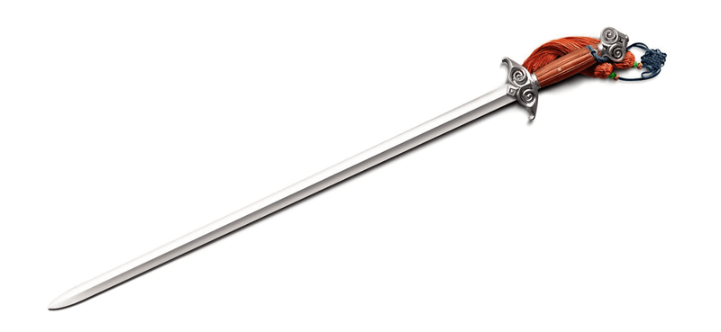 Cold Steel SW-CHNGIM CHINESE LEAF GIM čínsky meč 84,5 cm, drevo palisander, drevená pochva