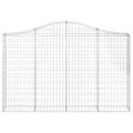 vidaXL Oblúkové gabionové koše 7 ks 200x30x120/140 cm pozink. železo